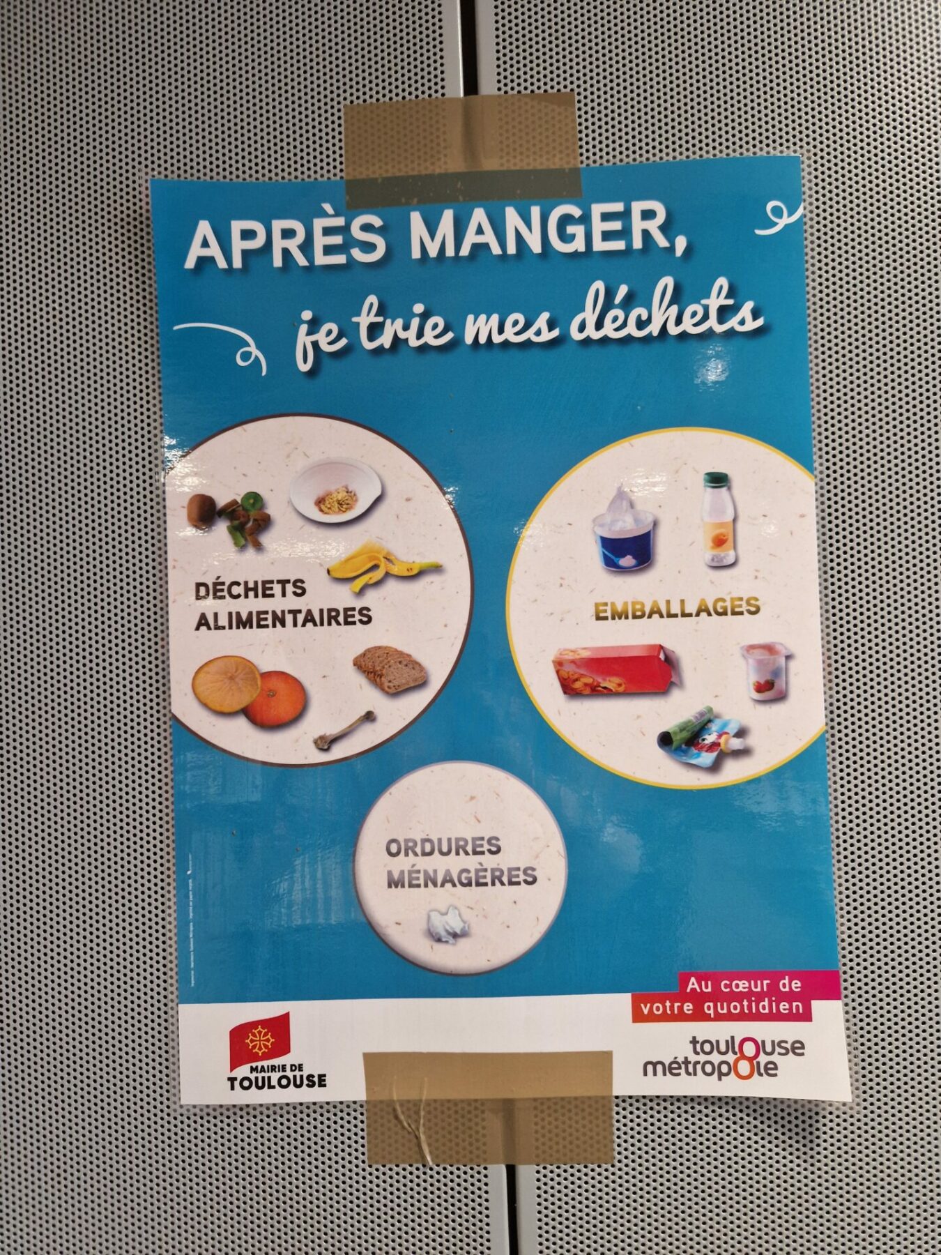 affiche apès manger je trie