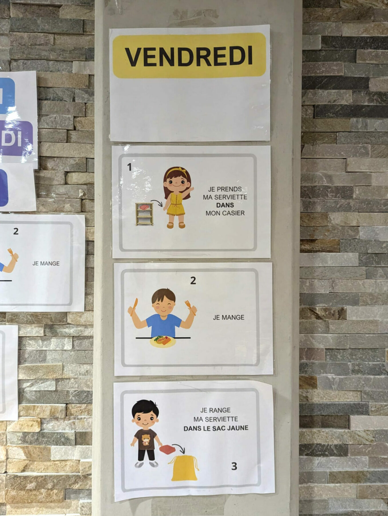 affiches serviettes vendredi